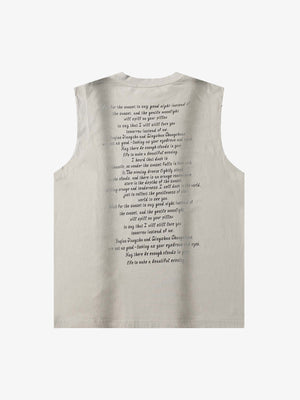 Camiseta sin mangas con pintura en spray – Gris Claro, vista trasera | XoKool