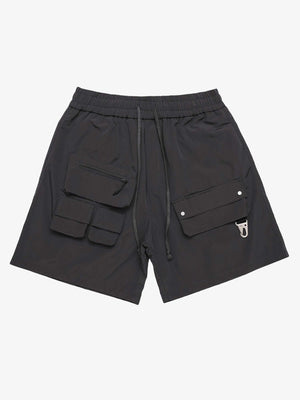 Utility Cargo Shorts mit Karabiner – Anthrazit, Vorderansicht | XoKool