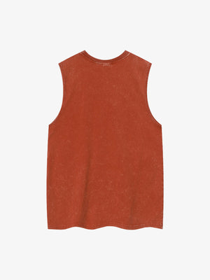 Vintage-Auto Tanktop – Rostorange, Rückansicht flach | XoKool