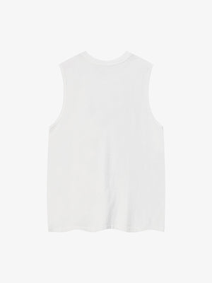 Vintage-Auto Tanktop – Weiß, Rückansicht flach | XoKool