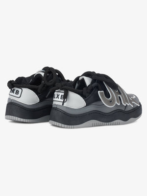 Glow Graffiti Sneaker – Schwarz, von hinten 3/4 | XoKool