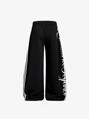 Gestreifte Jogginghose – Schwarz, Rückansicht | XoKool