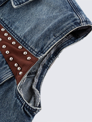 Chaleco vaquero con tachuelas, detalle de la sisa | XoKool