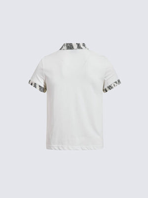Polo con tachuelas – Blanco, vista trasera | XoKool
