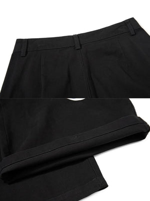Studded cargo pants – Black, waistband and hem close-up | XoKool