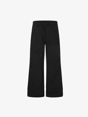 Studded Wide Leg Pants with Elastic Back – Black, back flat lay | XoKool