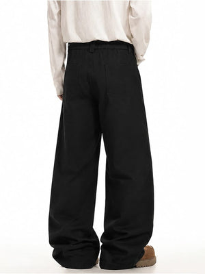 Studded wide leg pants – Black, on model, back | XoKool