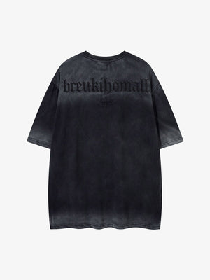 Studded cross tee – Black, back view | XoKool