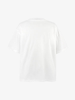 Graphic T-Shirt mit Kreuz – Weiß, Rückansicht | XoKool