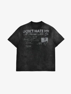Graphic T-Shirt mit Spruch – Schwarz, Vorderansicht | XoKool