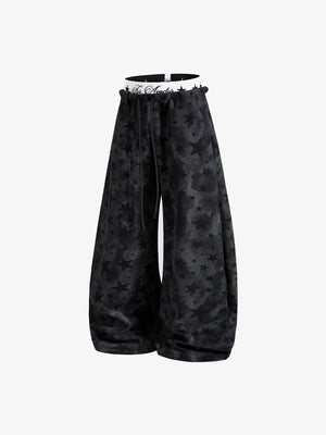 Star sweatpants – Black, front flat angled | XoKool