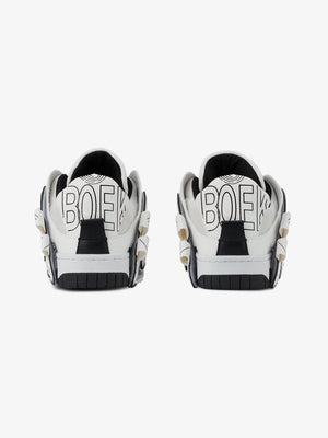 Skate Sneaker mit Buchstaben – Weiß, Fersen | XoKool