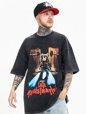Washed Rap T-Shirt – am Model, Vorderseite Nahaufnahme | XoKool
