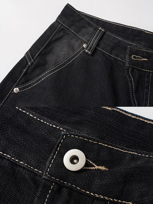 Barrel Leg Jeans – Schwarz, Bund und Knopf im Detail | XoKool