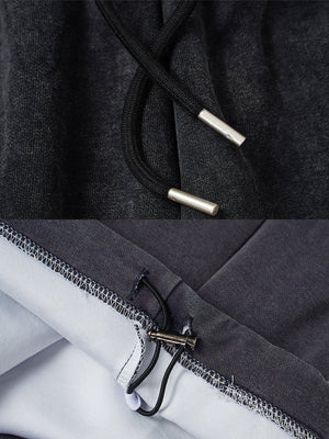 Number print sweatpants – Drawstring and hem toggle close-up | XoKool