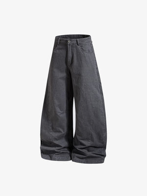Barrel pants – Charcoal Grey, front flat angle | XoKool