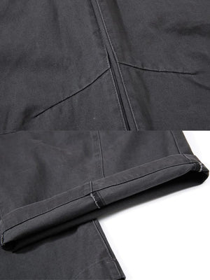 Barrel pants – Charcoal Grey, seam and hem close-up | XoKool