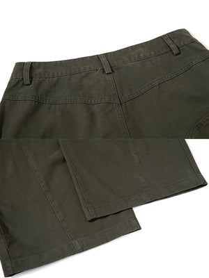 Barrel pants – Olive, waistband and hem close-up | XoKool