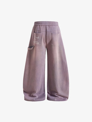 Bestickte Jogginghose – Lila, Rückansicht | XoKool