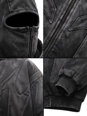 Balaclava Bomberjacke – Nahaufnahmen Kapuze, Nähte, Bündchen | XoKool