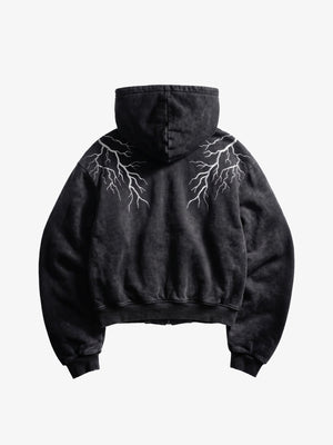 Lightning zip up hoodie – back view | XoKool