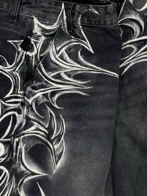 Jorts mit Tribal-Print – Nahaufnahme Print | XoKool