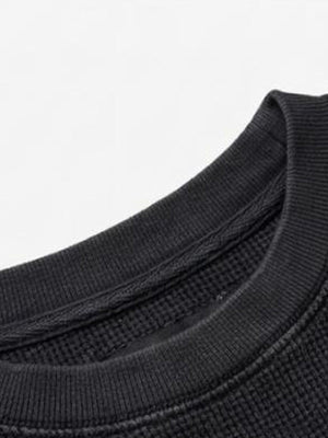 Waffel Longsleeve – Nahaufnahme Halsbündchen | XoKool