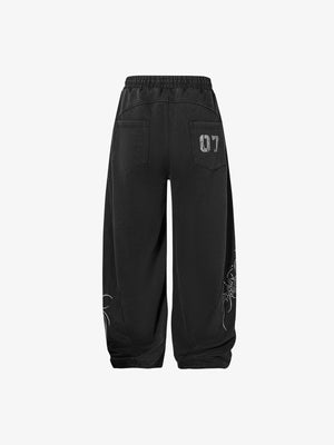 Zip hoodie set – sweatpants back flat | XoKool