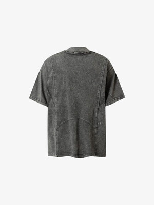 Washed panel tee – Washed Grey, back | XoKool