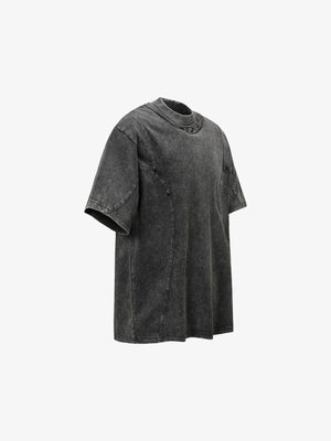 Washed panel tee – Washed Grey, side | XoKool