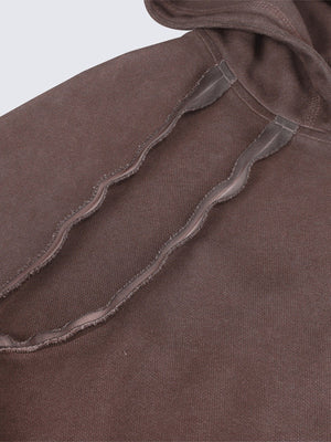 Washed hoodie – shoulder seam close-up | XoKool