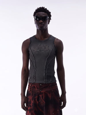 Ribbed tank top – on model, front | XoKool