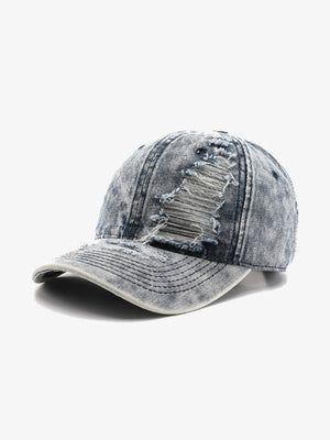 Washed Distressed Baseball Cap in Five Colors – Washed Blue, angled view | XoKool