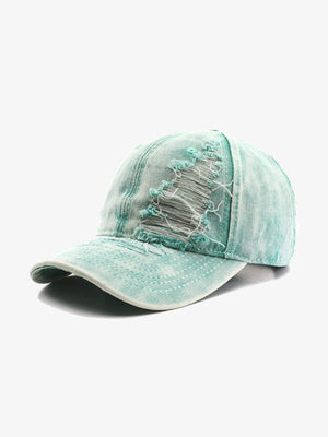 Washed Distressed Baseball Cap in Five Colors – Washed Teal, angled view | XoKool