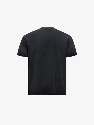 Washed Fallen Angel Graphic Tee – Black, back flat | XoKool