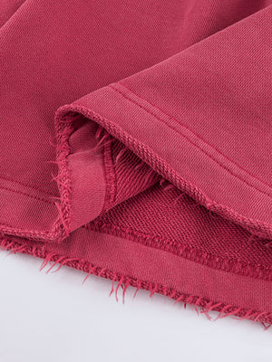 Sweat Shorts – raw hem detail | XoKool