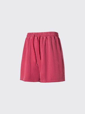 Sweat Shorts – Washed Red, side flat | XoKool