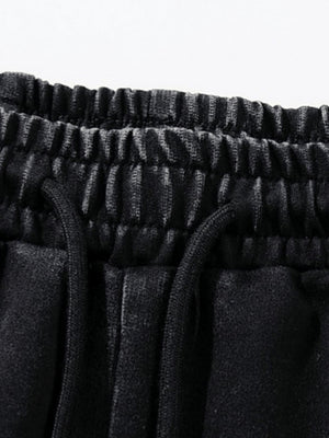 Thorn print sweat shorts – waistband close-up | XoKool