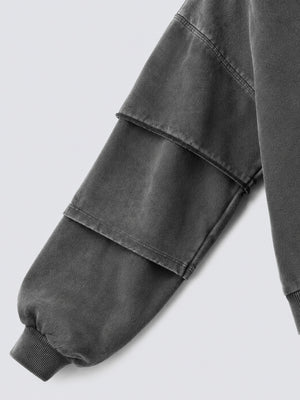 Flag sweatshirt – Layered sleeve close-up | XoKool