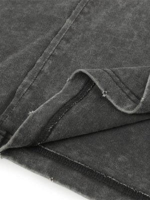 Raw seam long sleeve shirt – seam/hem close-up | XoKool