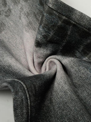 Graue Wide Leg Jeans – verdrehte Naht im Detail | XoKool