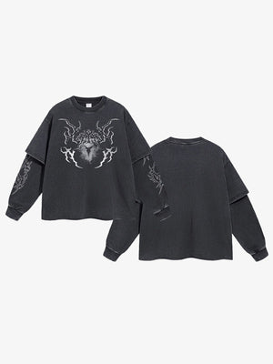 Washed tribal long sleeve – front and back together | XoKool