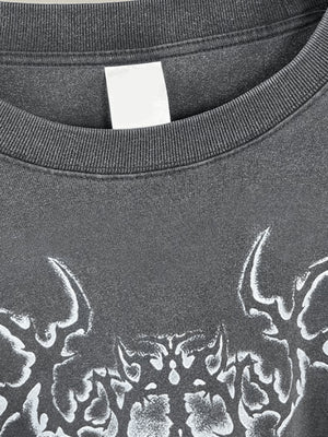 Washed tribal long sleeve – neckline close-up | XoKool