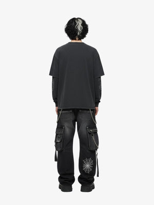 Washed tribal long sleeve – on model, back | XoKool