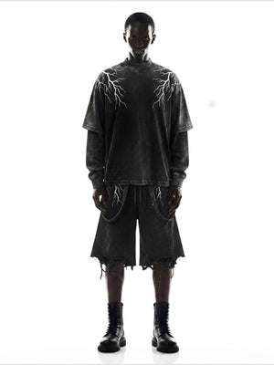 Layered lightning long sleeve – on model, front | XoKool