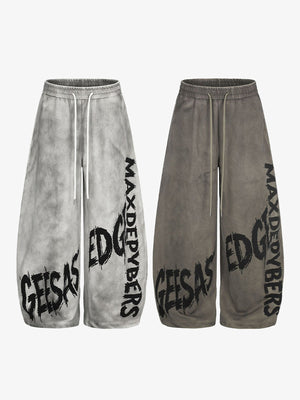 Washed Jogginghose – Grau und Grün, Vorderseite zusammen | XoKool