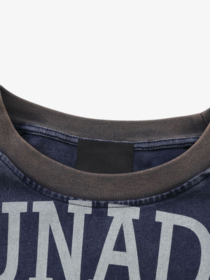 Raglan long sleeve – Navy/Brown, inner neck close-up | XoKool