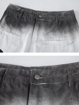 White Ombre Baggy Jeans – Bund im Detail | XoKool