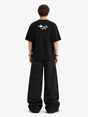 Lace up pants – Black, on model, back full | XoKool