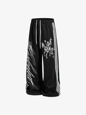 Skeleton Jogginghose – Schwarz, Vorderseite flach | XoKool